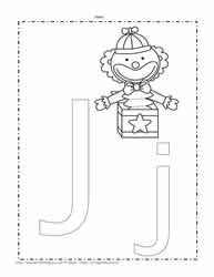 The Letter J Coloring Pictures